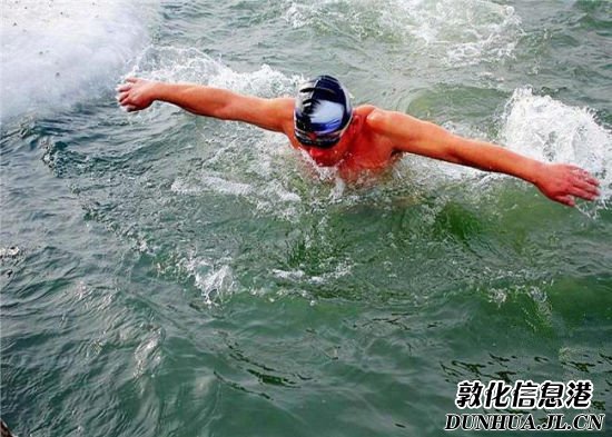 畅游的冬泳者 畅游的冬泳者